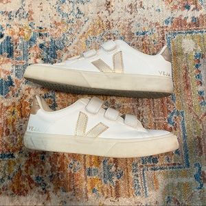 Veja Recife Leather White Platine Size 41 Women
